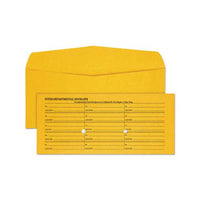 Light Brown Fold Flap Kraft Trade Size Interoffice Envelope, One-sided Box-style Format, 4.5 X 10.38, Brown Kraft, 500-box