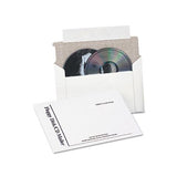 Disk-cd Foam-lined Mailers, Square Flap, Redi-strip Closure, 8.5 X 6, White, 25-box