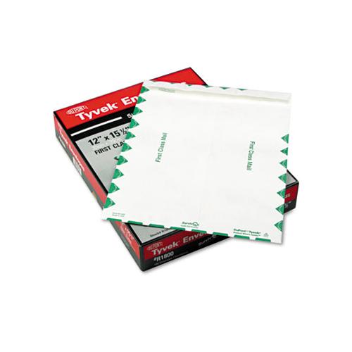 Catalog Mailers, Dupont Tyvek, #15 1-2, Cheese Blade Flap, Redi-strip Closure, 12 X 15.5, White, 100-box