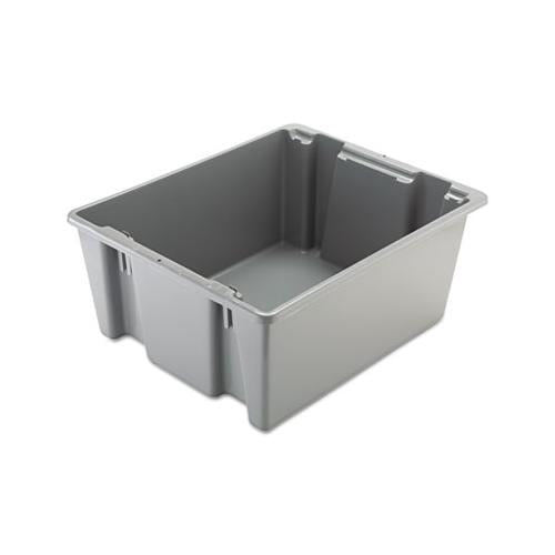 Palletote Box, 19 Gal, 23.5" X 19.5" X 10", Gray