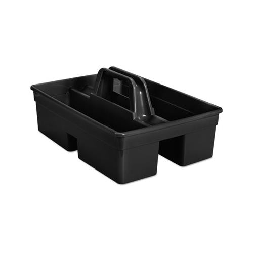 Executive Carry Caddy, 2-compartment, Plastic, 10.75w X 6.5h, Black