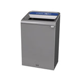 Configure Indoor Recycling Waste Receptacle, 33 Gal, Gray, Mixed Recycling
