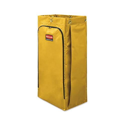 Vinyl Cleaning Cart Bag, 34 Gal, 17.5" X 33", Yellow