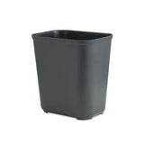 Fire-resistant Wastebasket, Rectangular, Fiberglass, 7 Gal, Black