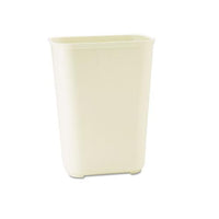 Fire-resistant Wastebasket, Rectangular, Fiberglass, 10 Gal, Beige