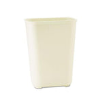 Fire-resistant Wastebasket, Rectangular, Fiberglass, 10 Gal, Beige