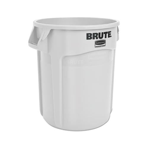 Round Brute Container, Plastic, 20 Gal, White