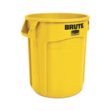 Round Brute Container, Plastic, 20 Gal, Yellow