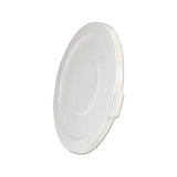 Round Flat Top Lid, For 32 Gal Round Brute Containers, 22.25" Diameter, White