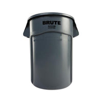 Brute Vented Trash Receptacle, Round, 44 Gal, Gray