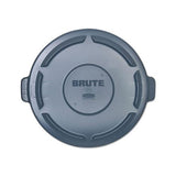 Vented Round Brute Lid, 24.5 Dia X 1.5h, Gray