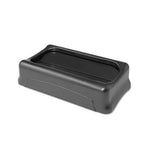 Swing Top Lid For Slim Jim Waste Containers, 11.38w X 20.5d X 5h, Plastic, Black