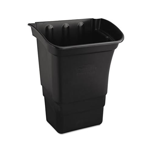 Optional Utility Cart Refuse-utility Bin, Rectangular, 8 Gal, Black