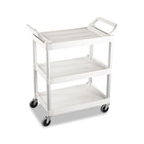 Service Cart, 200-lb Capacity, Three-shelf, 18.63w X 33.63d X 37.75h, Off-white