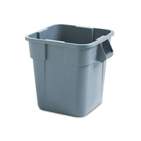 Brute Container, Square, Polyethylene, 28 Gal, Gray