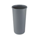 Untouchable Waste Container, Round, Plastic, 22 Gal, Gray
