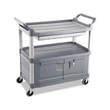 Xtra Instrument Cart, 300-lb Capacity, Three-shelf, 20w X 40.63d X 37.8h, Gray