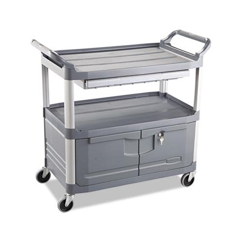 Xtra Instrument Cart, 300-lb Capacity, Three-shelf, 20w X 40.63d X 37.8h, Gray