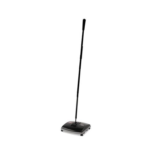 Floor & Carpet Sweeper, Plastic Bristles, 44" Handle, Black-gray