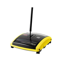 Brushless Mechanical Sweeper, 44" Handle, Black-yellow