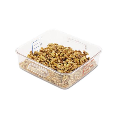 Spacesaver Square Containers, 2qt, 8 4-5w X 8 3-4d X 2 7-10h, Clear