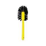 Commercial-grade Toilet Bowl Brush, 17" Long, Plastic Handle, Brown