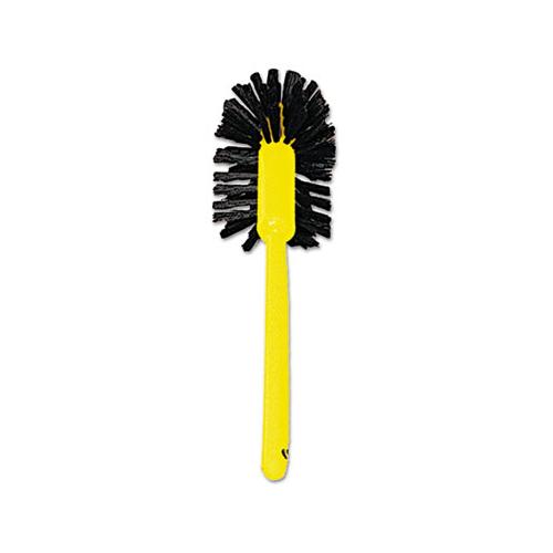 Commercial-grade Toilet Bowl Brush, 17" Long, Plastic Handle, Brown