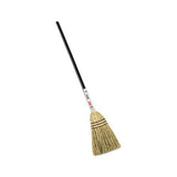 Lobby Corn-fill Broom, 28" Handle, 38" Overall Length, Brown