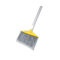 Angled Large Brooms, Poly Bristles, 48 7-8" Aluminum Handle, Silver-gray