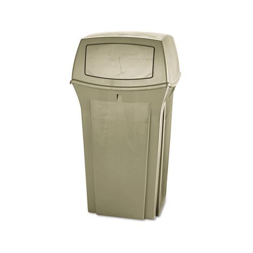 Ranger Fire-safe Container, Square, Structural Foam, 35 Gal, Beige