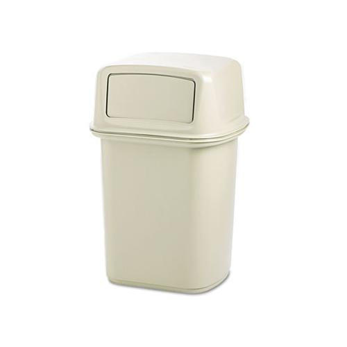 Ranger Fire-safe Container, Square, Structural Foam, 45 Gal, Beige