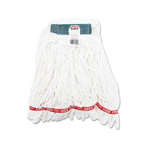 Web Foot Shrinkless Looped-end Wet Mop Head, Cotton-synthetic, Medium, White, 6-carton