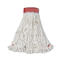 Web Foot Wet Mop Head, Shrinkless, Cotton-synthetic, White, Large, 6-carton