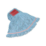 Swinger Loop Wet Mop Heads, Cotton-synthetic, Blue, Large