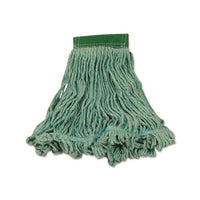 Super Stitch Blend Mop Heads, Cotton-synthetic, Green, Medium, 6-carton