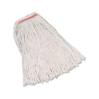 Premium Cut-end Cotton Mop, White, 20 Oz, 1-in. Orange Headband