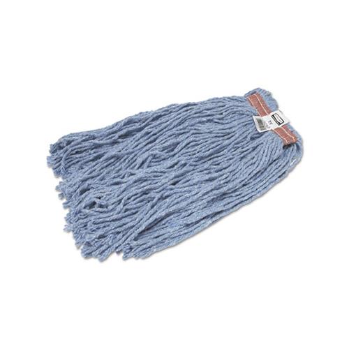 Cut-end Blend Mop Head, Cotton-synthetic, Blue, 20 Oz, 1" Headband, 12-carton