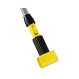 Gripper Aluminum Mop Handle, 1 1-8 Dia X 60, Gray-yellow