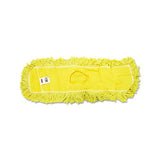 Trapper Commercial Dust Mop, Looped-end Launderable, 5" X 24", Yellow