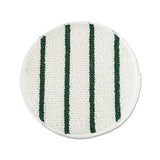 Low Profile Scrub-strip Carpet Bonnet, 19" Diameter, White-green, 5-carton