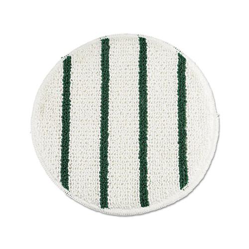 Low Profile Scrub-strip Carpet Bonnet, 19" Diameter, White-green, 5-carton