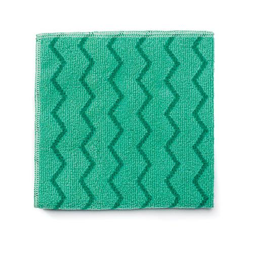 Reusable Cleaning Cloths, Microfiber, 16 X 16, Green, 12-carton