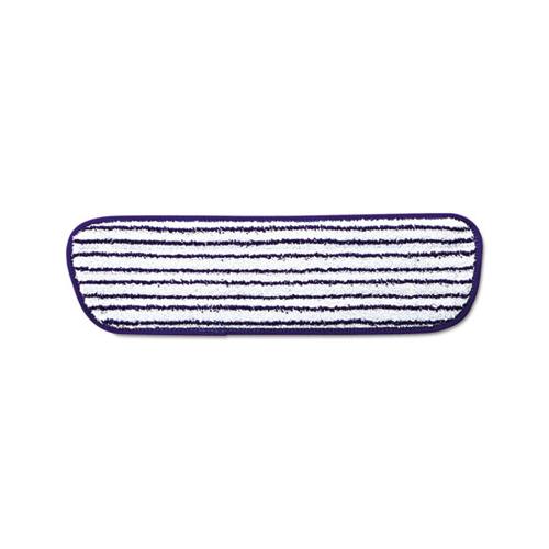 Microfiber Finish Pad, 18 X 5 1-2, Blue-white, 6-box