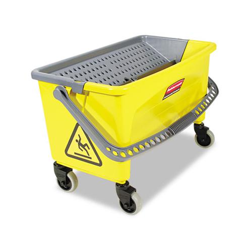 Hygen Press Wring Bucket For Microfiber Flat Mops, Yellow