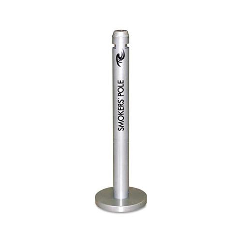 Smoker's Pole, Round, Steel, 0.9 Gal, Silver