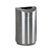 Eclipse Open Top Waste Receptacle, Round, Steel, 30 Gal, Stainless Steel