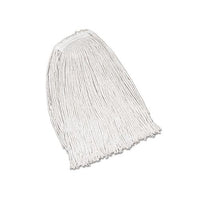 Economy Cotton Mop Heads, Cut-end, Ctn, Wh, 32 Oz, 1-in. White Headband, 12-ct