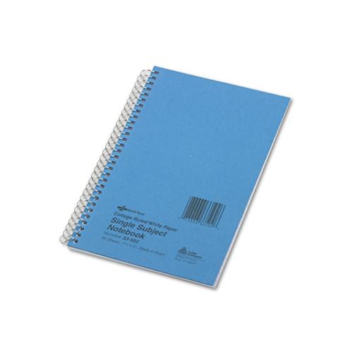 Single-subject Wirebound Notebooks, 1 Subject, Medium-college Rule, Blue Cover, 7.75 X 5, 80 Sheets