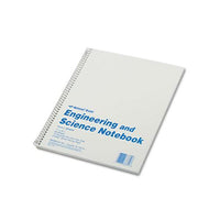 Engineering And Science Notebook, 10 Sq-in Quadrille Rule, 11 X 8.5, White, 60 Sheets