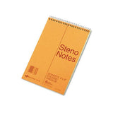 Standard Spiral Steno Book, Gregg Rule, 6 X 9, Eye-ease Green, 80 Sheets